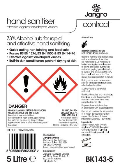Jangro Contract Hand Sanitiser - 5L