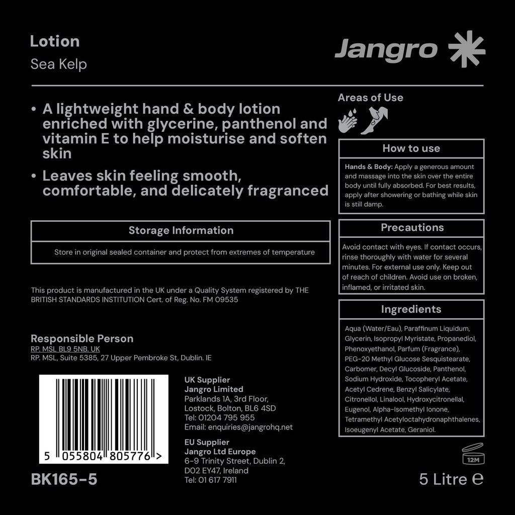 Jangro Sea Kelp Hand & Body Lotion 5 litre