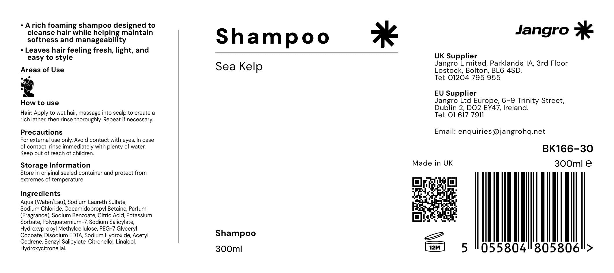 Jangro Sea Kelp Shampoo 300ml