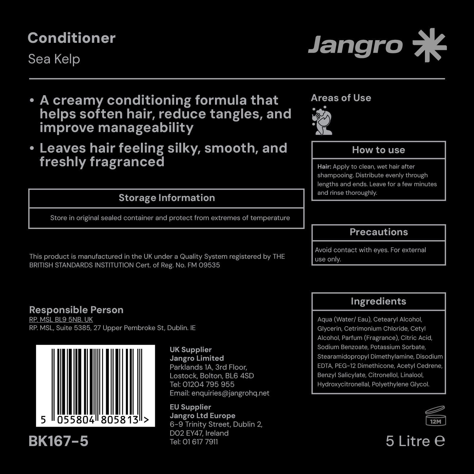 Jangro Sea Kelp Conditioner 5 litre
