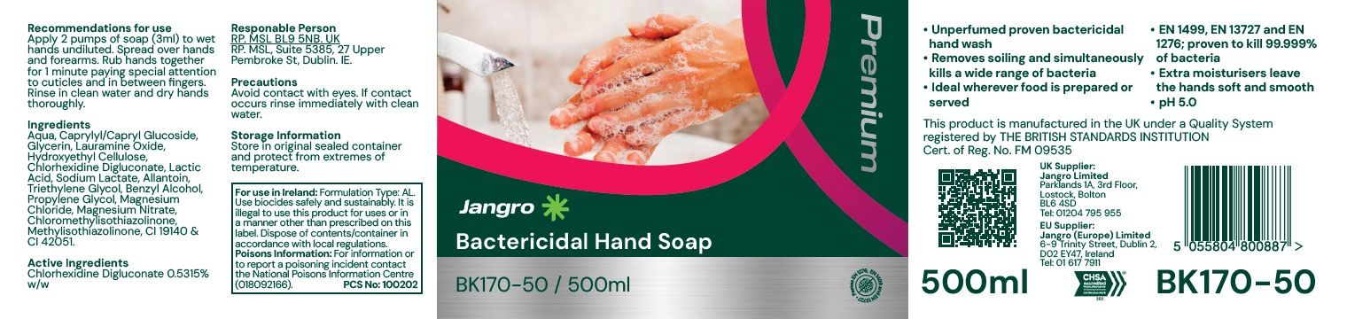 Jangro Premium Bactericidal Hand Soap - 500ml
