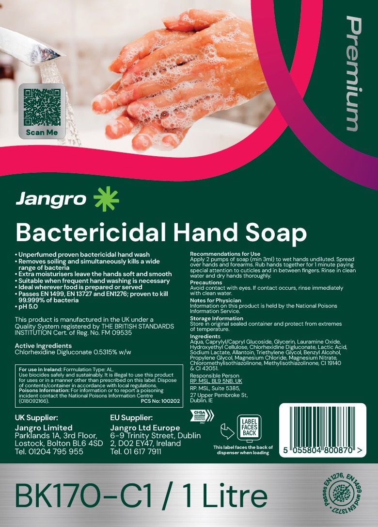 Jangro Premium Bactericidal Hand Soap - 1L