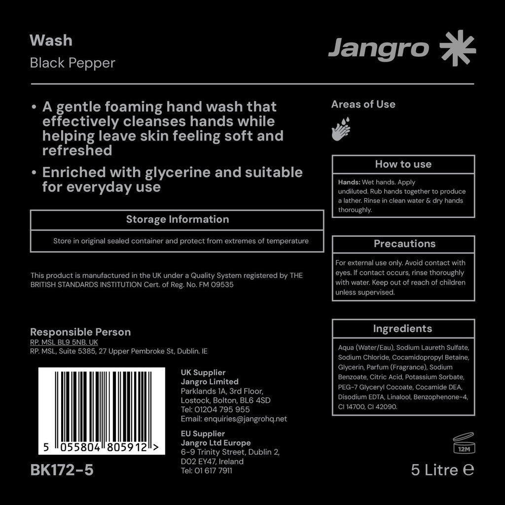Jangro Black Pepper Hand Wash 5 litre