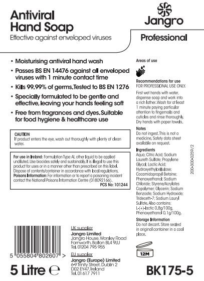 Jangro Professional Antiviral Hand Soap - 5L