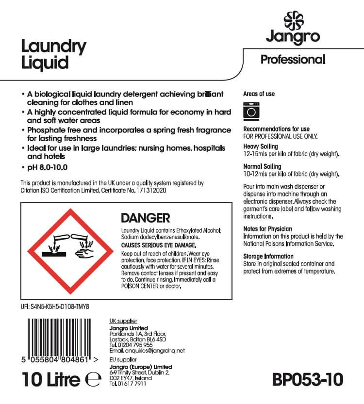 Jangro Laundry Liquid - 10L