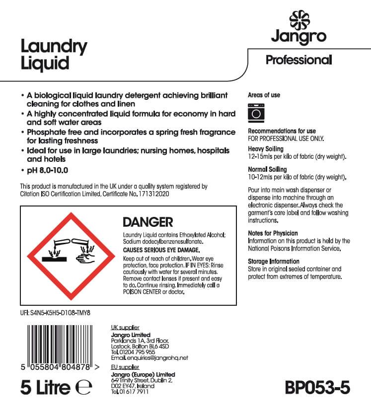 Jangro Laundry Liquid - 5L
