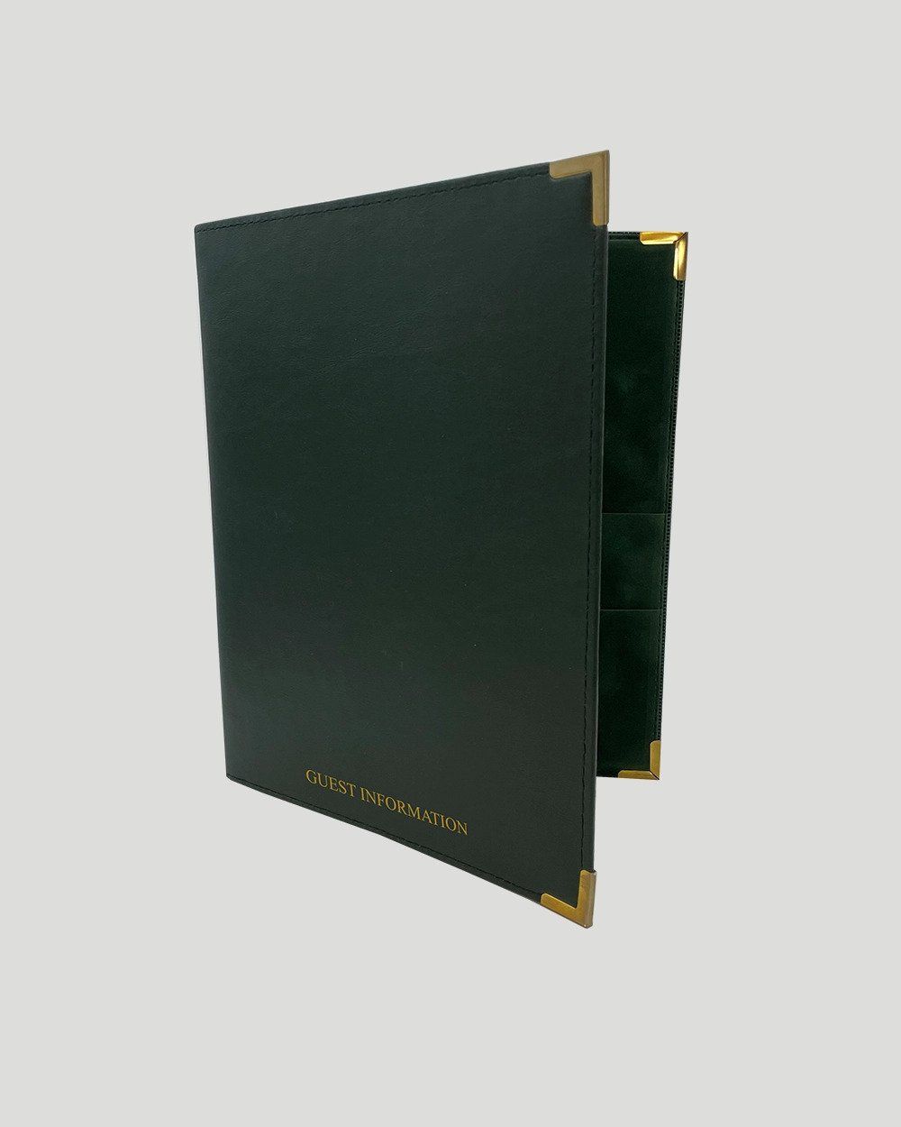 Hotel Guest Information Room Folders - Green