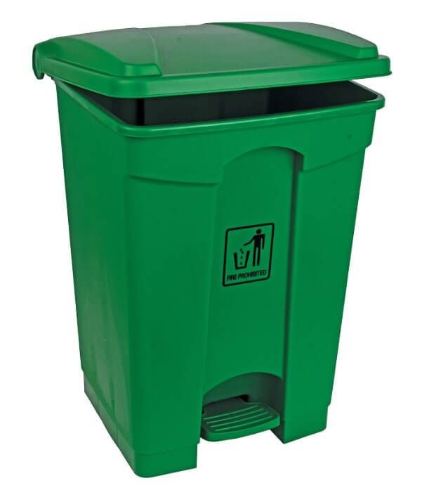 Bin Pedal Polypropylene 45L Green