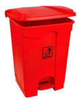 Bin Pedal Polypropylene 45L Red