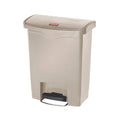 Slim Jim Front Pedal Waste Bin - 30L - Beige