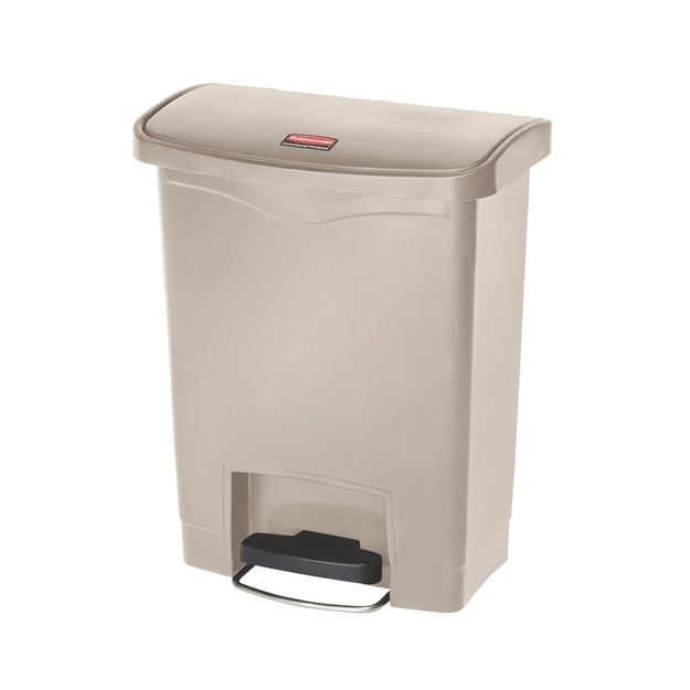 Slim Jim Front Pedal Waste Bin - 30L - Beige
