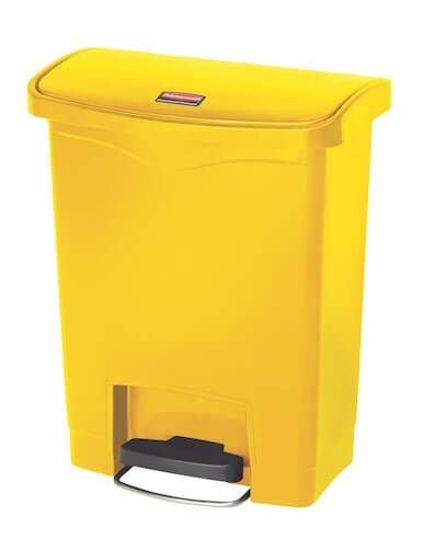 Slim Jim Front Pedal Waste Bin - 30L - Yellow