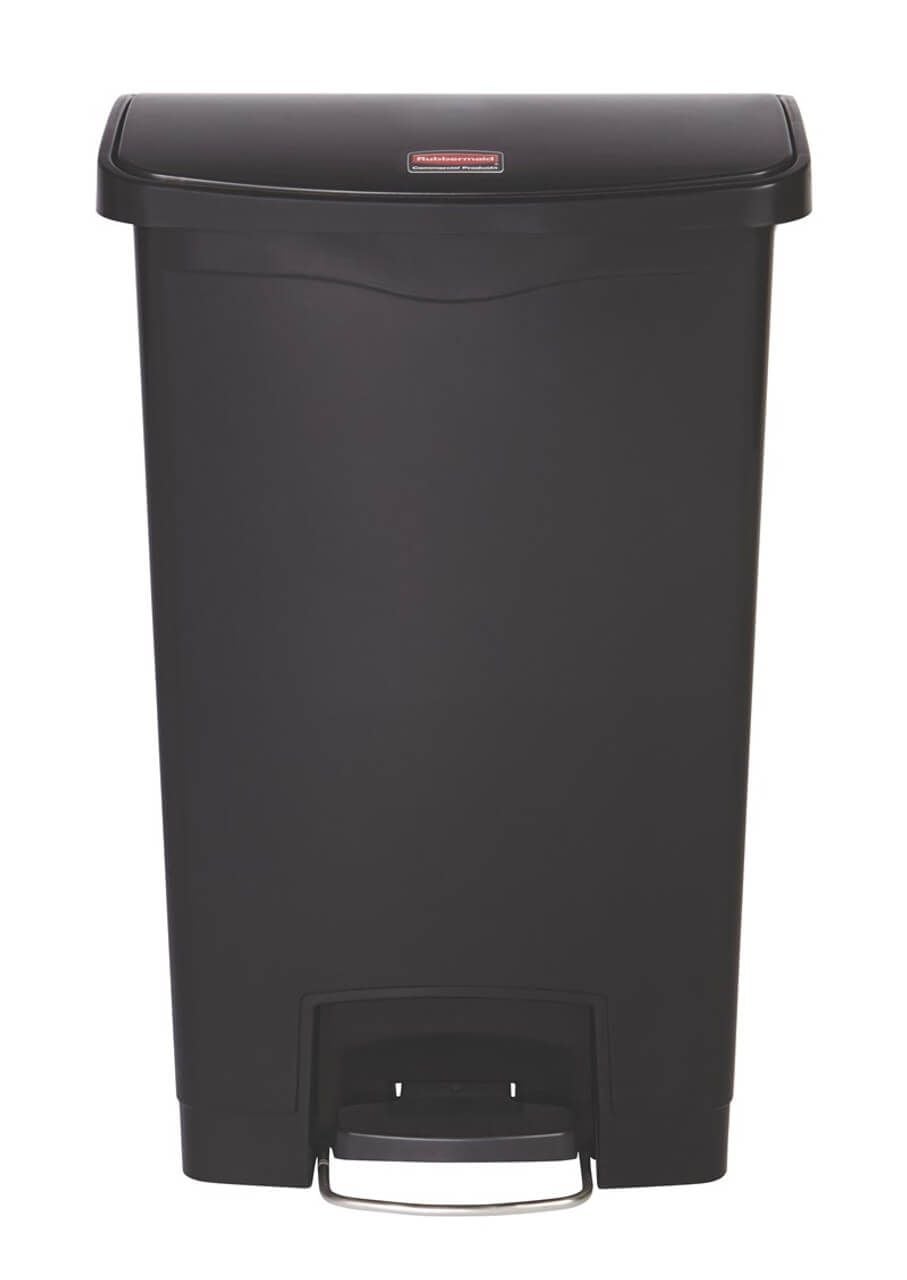 Slim Jim Front Pedal Waste Bin - 50L - Black