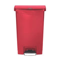 Slim Jim Front Pedal Waste Bin - 50L - Red