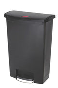 Slim Jim Front Pedal Waste Bin - 90L - Black