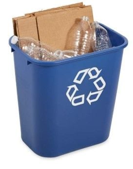 Deskside recycling bin medium - Blue 27L