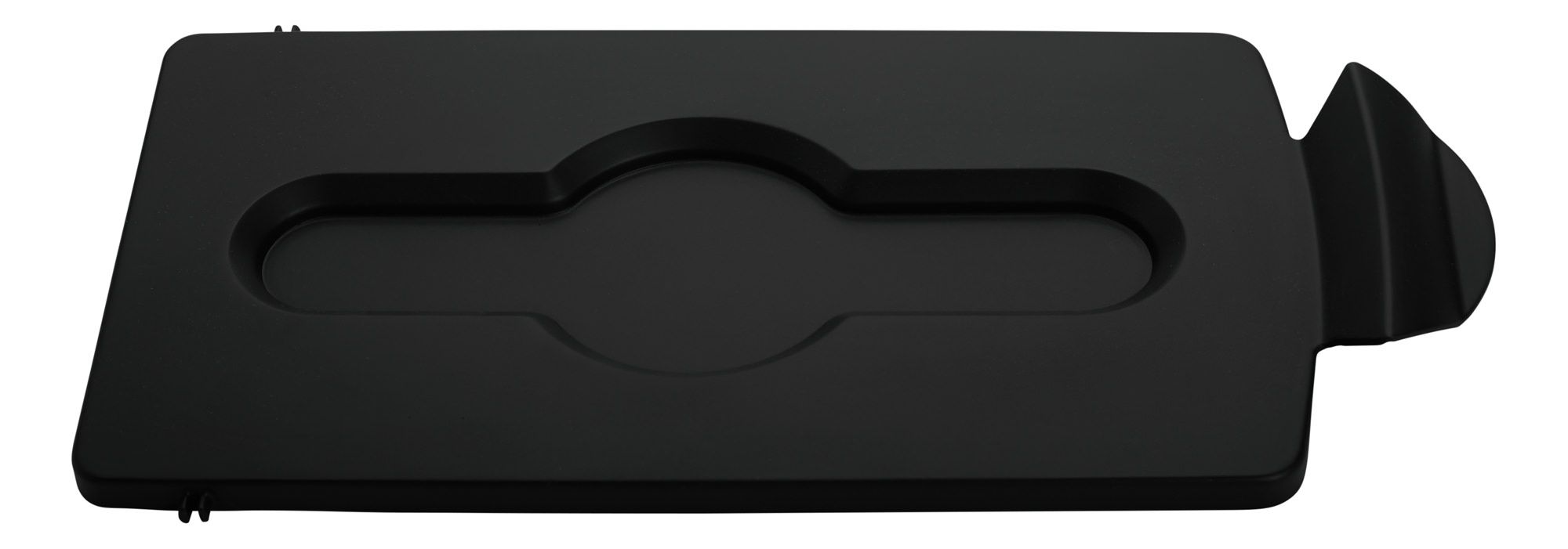 Slim Jim Recycling Station Lid - Closed - Black