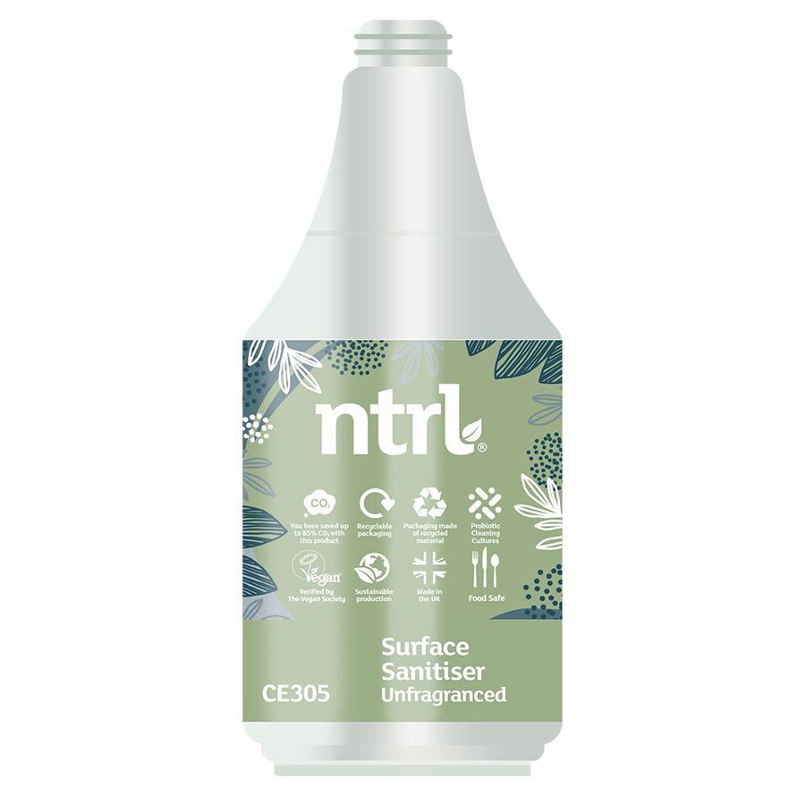 Jangro ntrl Unfragranced Surface Sanitiser - Empty Bottle
