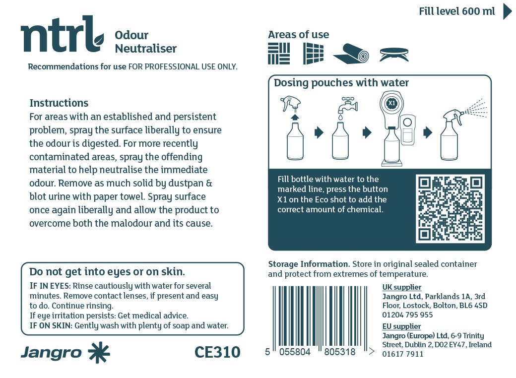 Empty trigger bottle for Jangro ntrl Odour Neutraliser