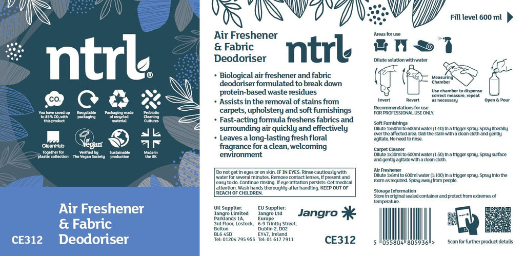 Empty trigger bottle for ntrl Air Freshener & Fabric Deodoriser