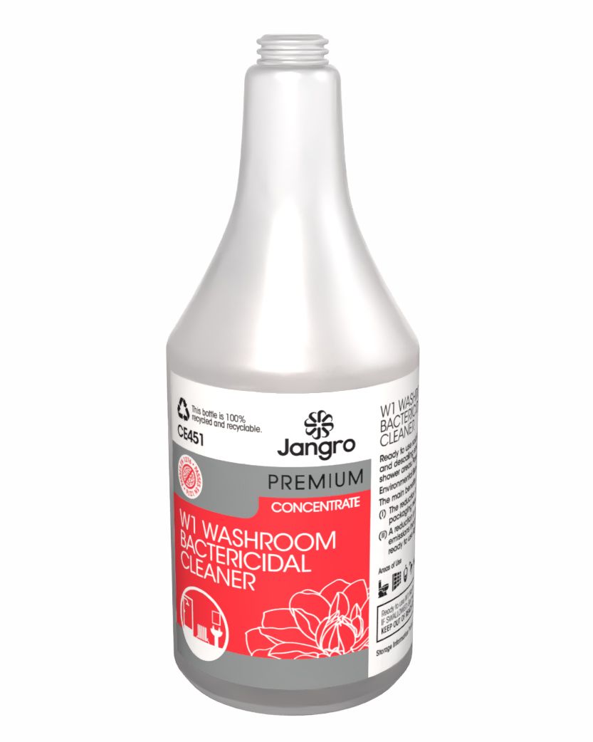 Jangro W1 Washroom Bactericidal Cleaner - Concentrate - Empty Bottle