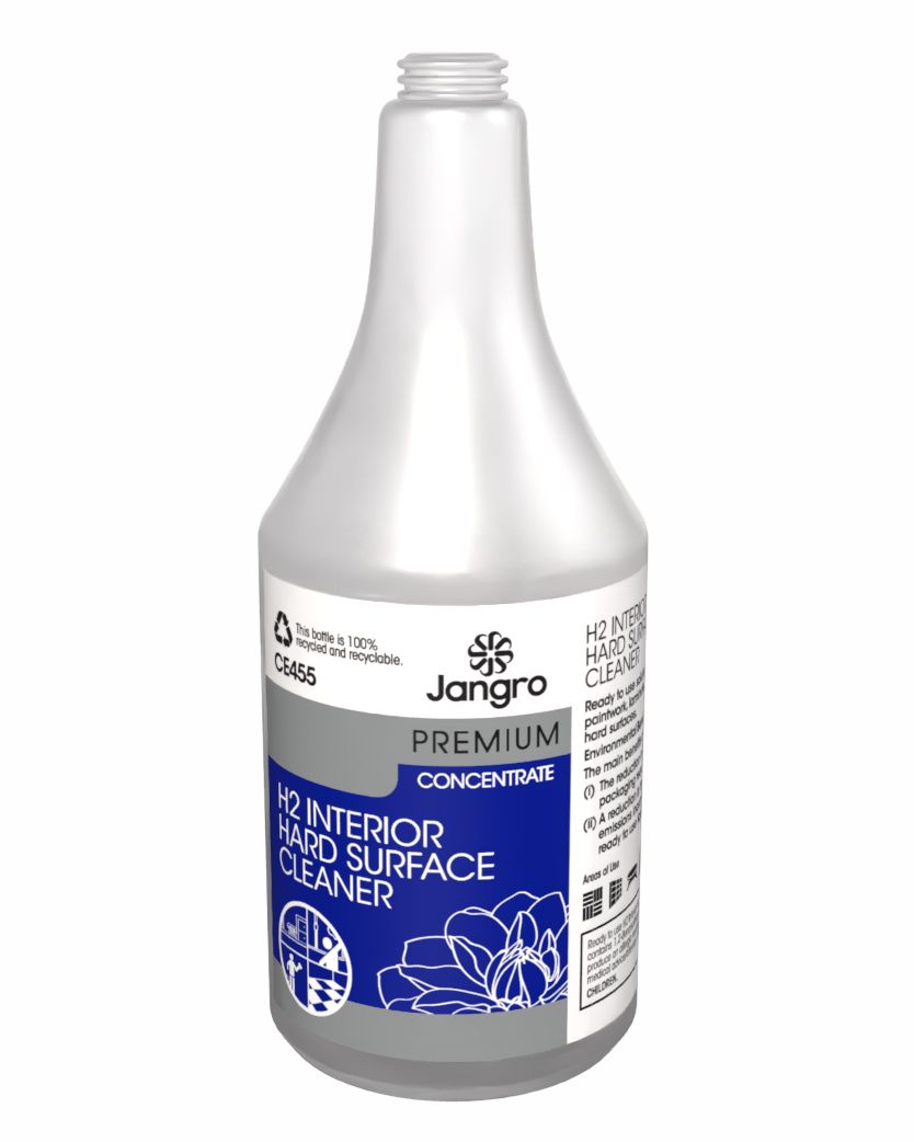 Jangro Premium H2 Interior Hard Surface Cleaner - Concentrate - Empty Bottle