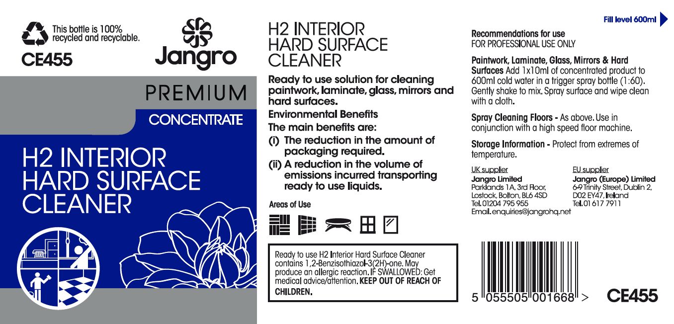 Jangro Premium H2 Interior Hard Surface Cleaner - Concentrate - Empty Bottle