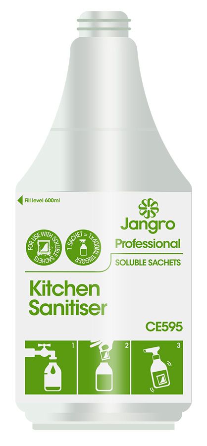 Jangro Professional Kitchen Sanitiser - Sachets - Empty Bottle