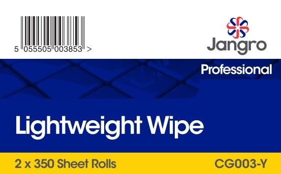 Jangro Lightweight Wipe Rolls - Yellow