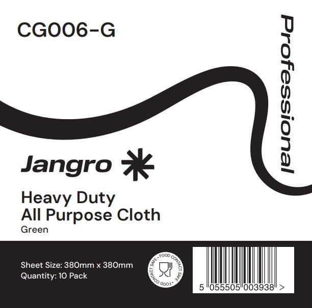 Jangro Heavy duty All Purpose Cloths - Green