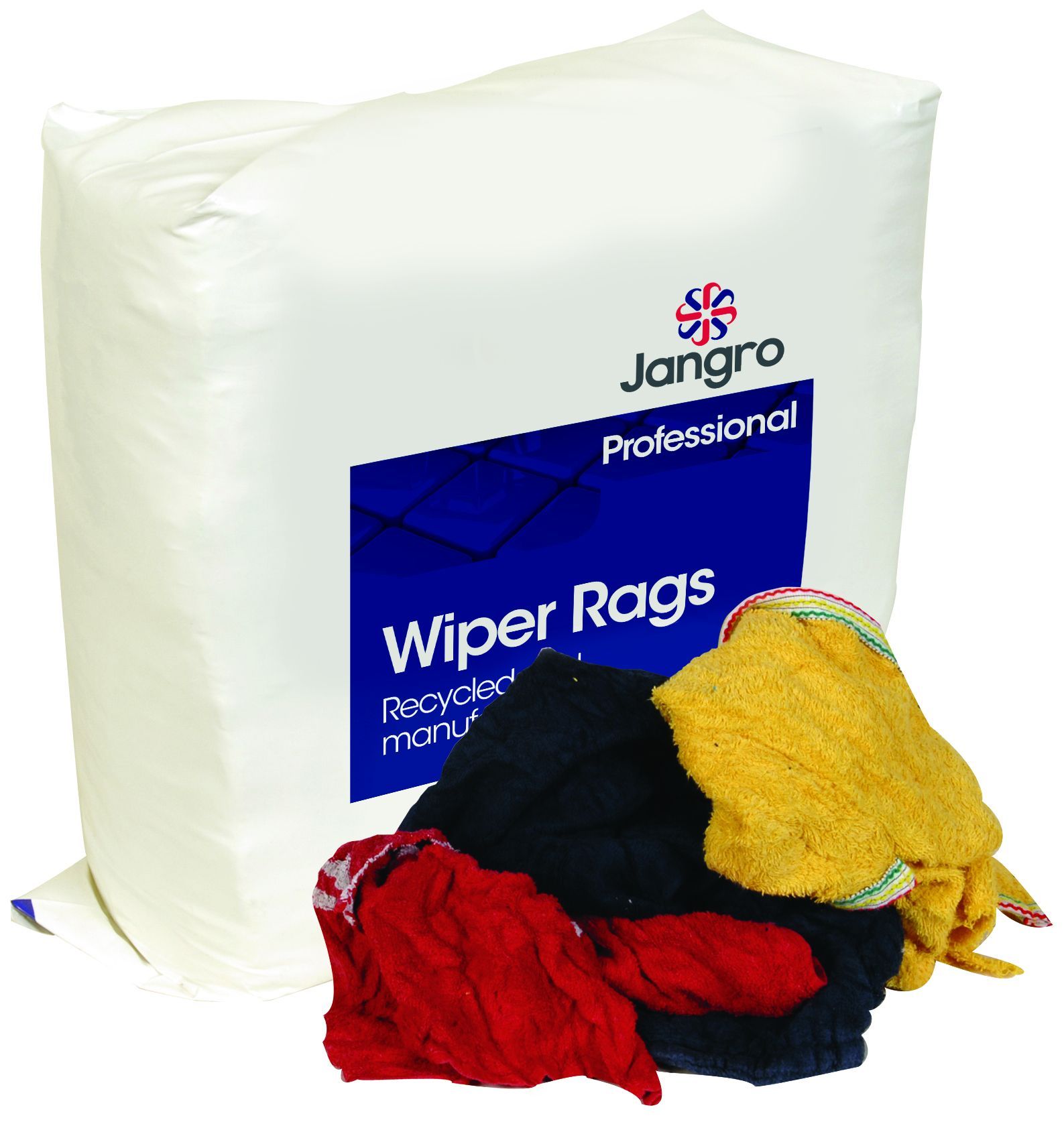 Jangro Professional Silver Label Wiper Rags - 10kg