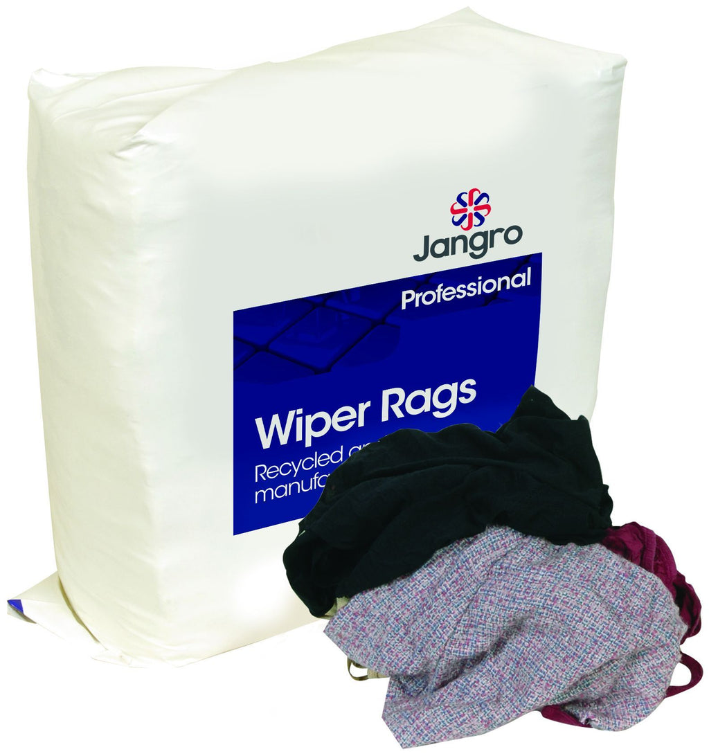 Jangro Professional Green Label Wiper Rags - 10kg