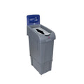 Jangro Grey 80L Recycling Bin with Mixed Paper and Card Back Panel