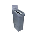 Jangro Grey 80L Recycling Bin with Food Tins and Drinks Cans Back Panel