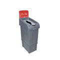 Jangro Grey 80L Recycling Bin with Plastic Packaging Back Panel