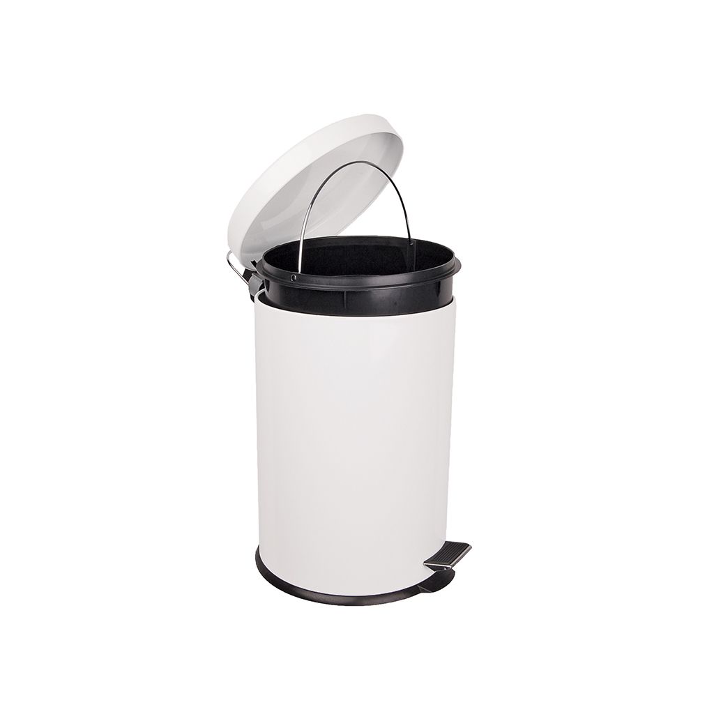 Stainless Steel Pedal Bin - 12L - White