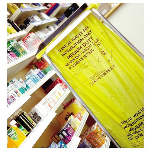 Clinical Medium Duty Waste Sacks - 90L / 5kg - Yellow