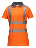 Ladies Pro Hi-Vis Polo Shirt - S - Orange