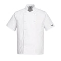 Suffolk Chef's Short Sleeve Jacket - L - White