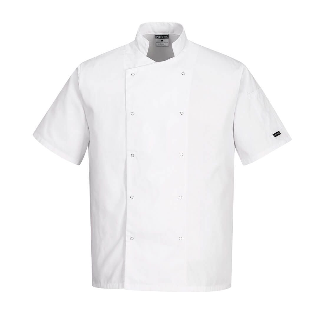 Suffolk Chef's Short Sleeve Jacket - L - White