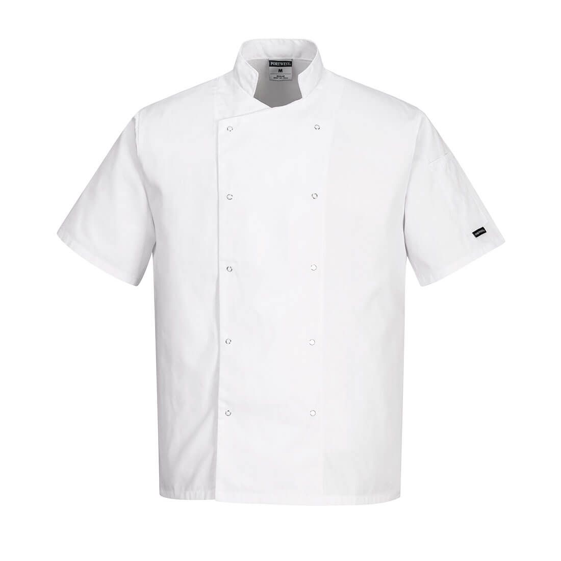 Suffolk Chef's Short Sleeve Jacket - M - White