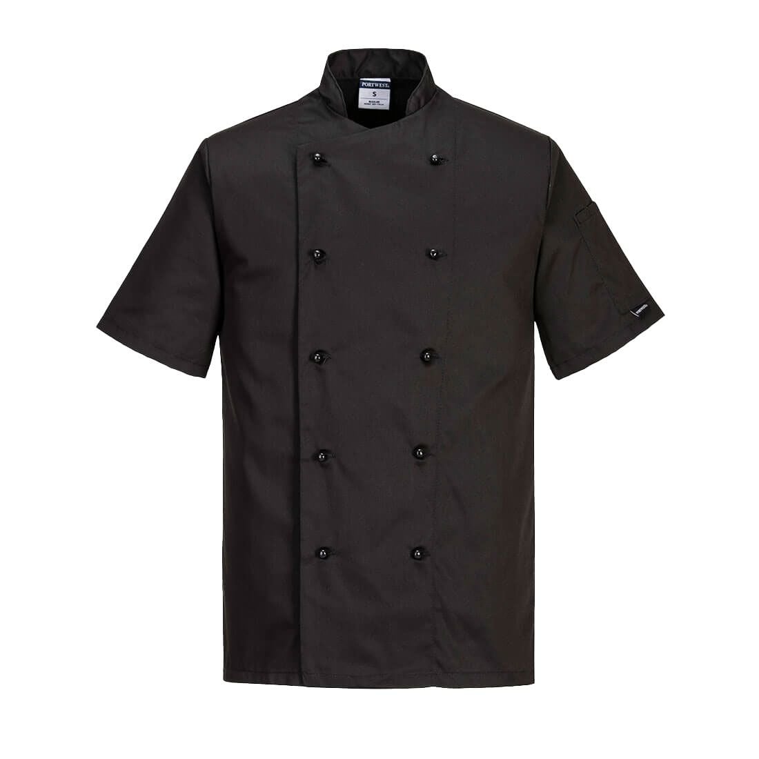 Kent Chef's Short Sleeve Jacket - XL - Black