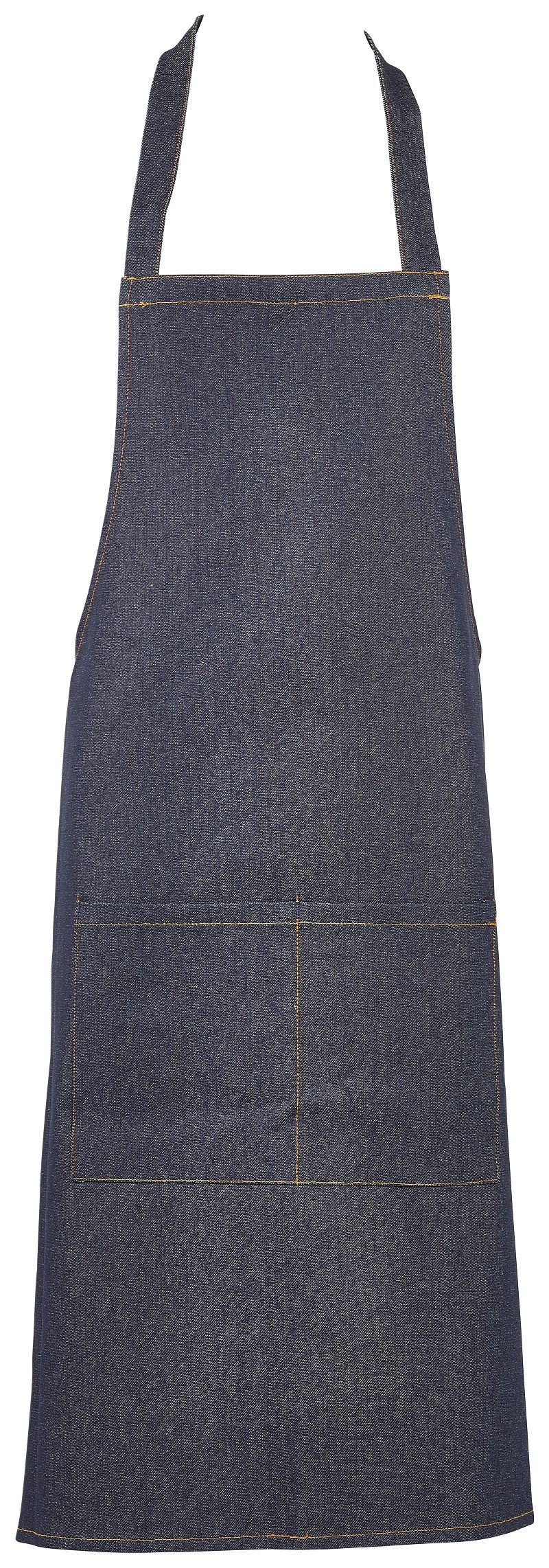 Denim Bib Apron - Unwashed