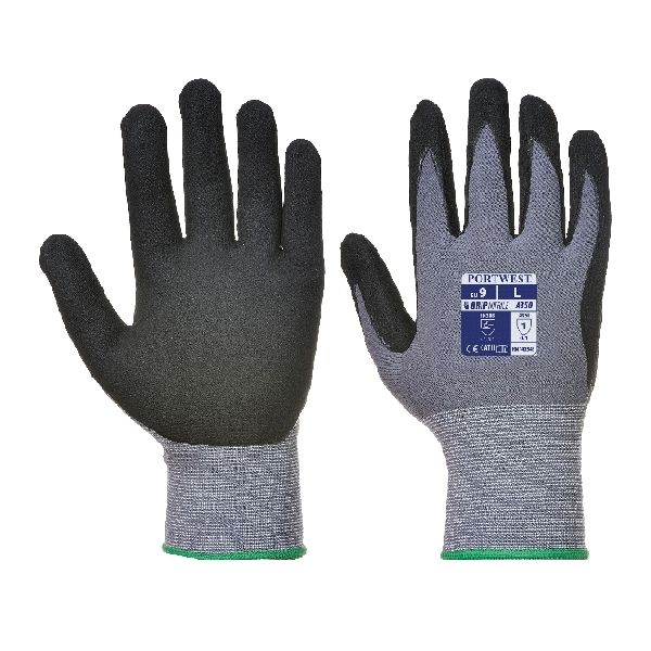 DermaFlex Nitrile Foam Gloves - 7 / S - Black