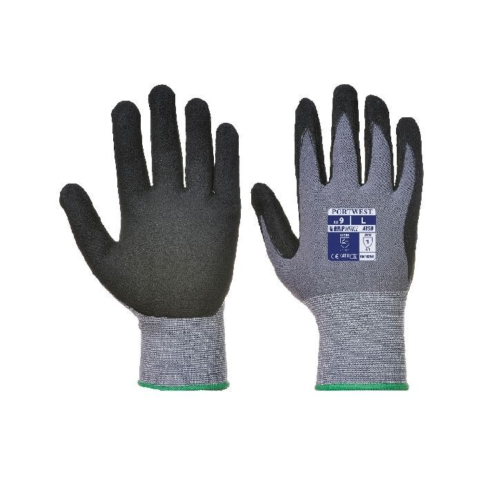 DermaFlex Nitrile Foam Gloves - 10 / XL - Black