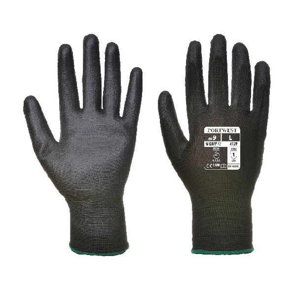 PU Palm Gloves - 10 / XL - Black