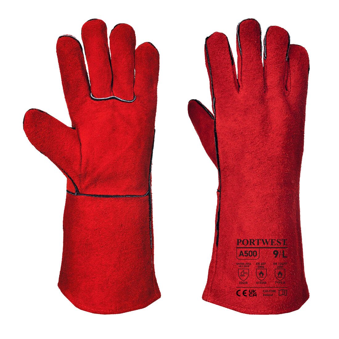 Welders Gloves - 10.5 / XL - Red