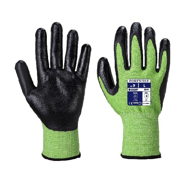 Nitrile Foam D Cut - 9 / L - Green
