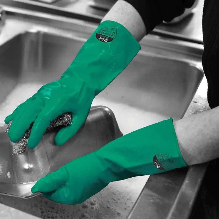 Household Gloves - Large - Green