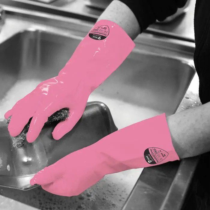 Household Gloves - Small - Pink